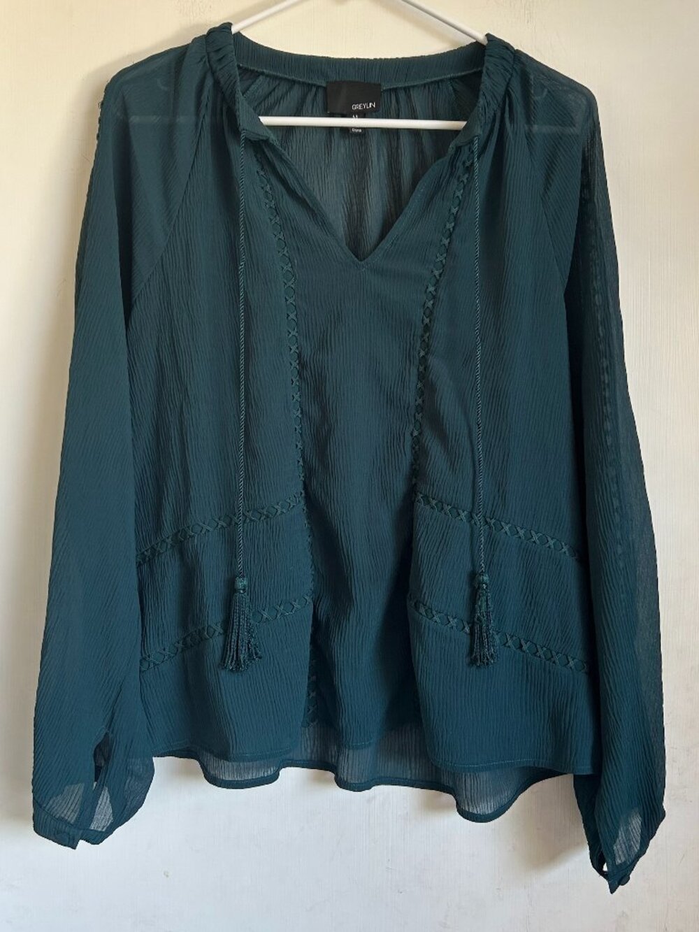 Greylin - Emerald Green Long Sleeve Blouse